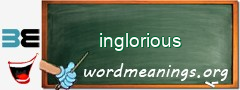 WordMeaning blackboard for inglorious